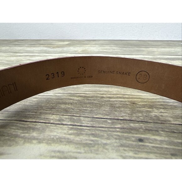 Vintage Claudio Orciani Genuine Snake Suede Belt Size 28 Red Rhinestones NEW main image 5